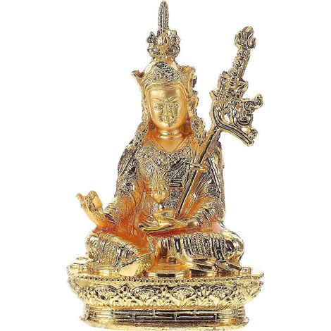 Ornement Bodhisattva vintage en métal, décoration de temple Bouddha, statue de Bouddha en métal de style antique, sculpture de Bodhisattva en alliage de cuivre (1/3)