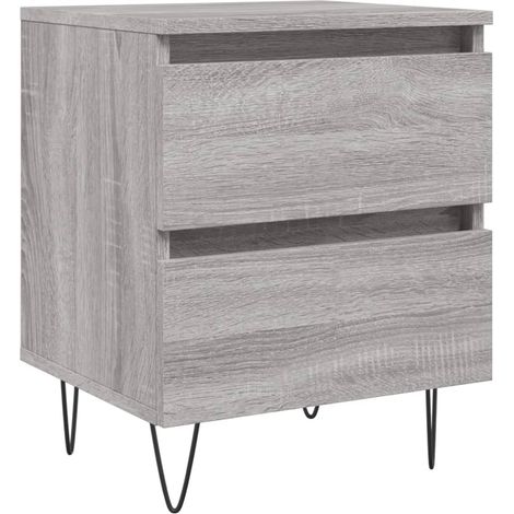 Maison Exclusive - Comodino Grigio Sonoma 40x35x50 cm in Legno Multistrato