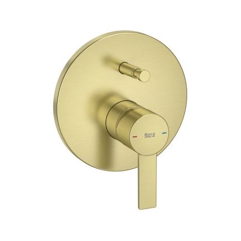 MEZCLADOR MONOMANDO EMPOTRABLE BAÑO-DUCHA TARGA ROCABOX ORO CEPILLADO