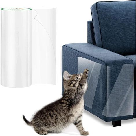 LaBlanc - Transparentes, kratzfestes Klebeband für Katzen und Sofas, Schutz vor Hundetüren, für Möbel, Türen, Wände, Teppiche, Arbeitsplatten (21 cm x 3 m) (1/5)