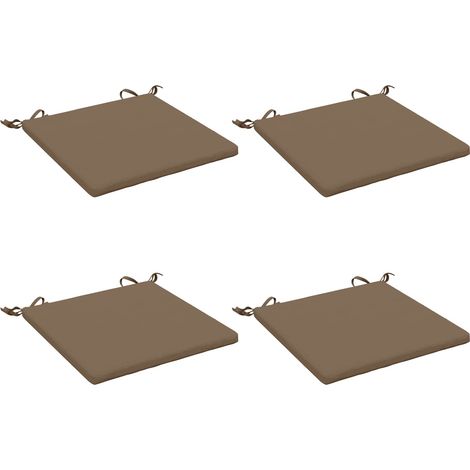 Seat Cushions SOEST 4 pcs 100% Polyester Taupe 50 x 50 x 3 cm vidaXL