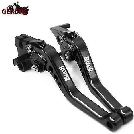 Leviers de frein et d'embrayage courts pour Buell XB12SCG, XB12SS, XB12R et XB12 SCG SS 2009 (Noir - F) (1/5)
