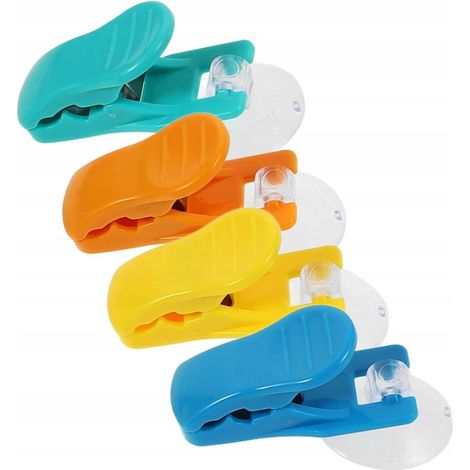 Portasciugamani leggeri con ventosa, disponibili in diversi colori.