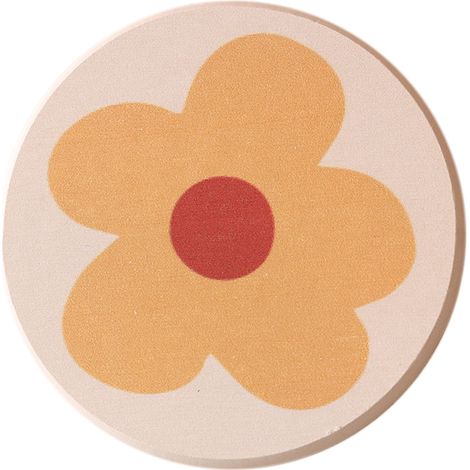 Sous-verre en diatomite 10x10cm, absorbe l'eau rapidement, idéal pour table à manger, protège des taches, design naturel et durable. (1/5)