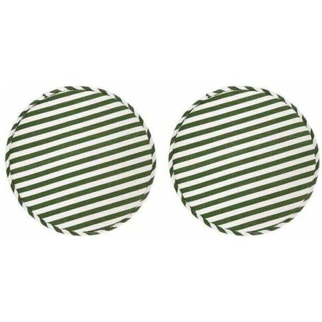 Coussins de chaise ronds antidérapants – Lot de 2 – Mousse à mémoire de forme – 33 cm pour tabourets hauts et chaises de bistro