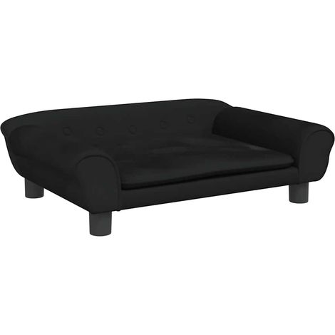 Lit pour chien panier canapé confortable 70 x 48 x 22 cm velours noir