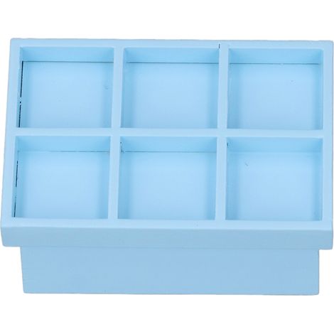 Étagère à fruits et légumes miniature en bois, bleue, pour maison de poupée à l'échelle 1:12. (1/5)