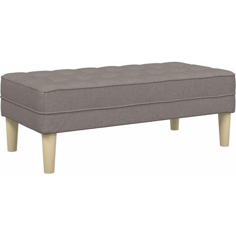 banc Taupe 113 x 57 x 39 cm tissu CFW245586 (1/5)