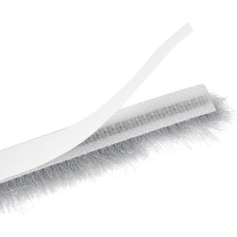 Brosse d'étanchéité sourcing map 26 pi L x 0,3 po 0,5 H, auto-adhésive, pour portes et fenêtres,