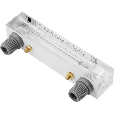 Débitmètre à panneau en verre pour liquides, mesure du débit d'eau de 0,2 à 2 GPM/1,7 LPM (1/5)