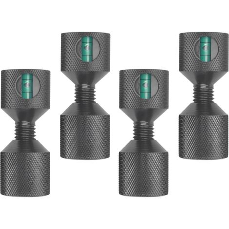 Pasadores de 1-1/8" con dos orificios, nivel incorporado, aluminio 6061, pasador de alineación de brida de 2 orificios con acabado de óxido anodizado negro, 4 piezas. (1/5)