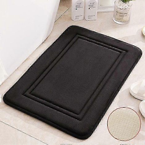 Tapis de porte épais à rebond y1X, tapis de sol antidérapant pour salle de bain et cuisine f9Z - Noir, format standard, 40x