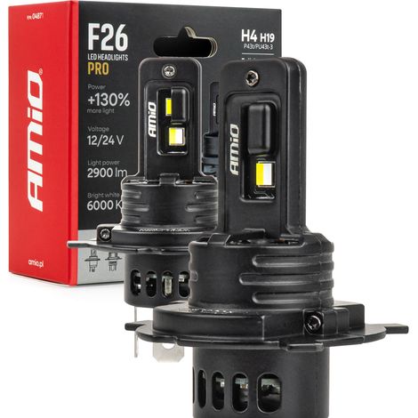LED-Autolampen F26 PRO LumiTec limited +130% DUO full canbus H4 H19 12V 24V amio-04871 (1/5)
