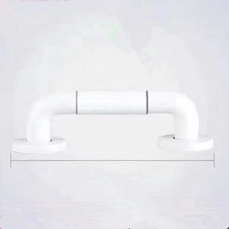 Enowelir Barre D'appui WC 40 cm Blanc Antidérapante Poignée Acier Inox Douche Maintien Cercles Lumineux Bride Recouvrement (1/4)