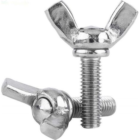 Lot de 10 Vis à Oreilles en Acier Inoxydable Boulon à Oreilles Fixations Vis à Main - M6x16mm (1/5)