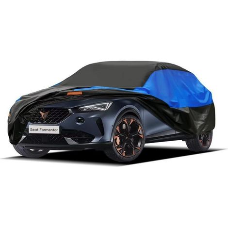Autoabdeckung Wasserdicht Atmungsaktiv für Cupra Formentor (2020-2024) Schwarz Blau (1/5)