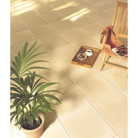 Aelle - Carrelage sol / mur effet ciment uni beige 20x20 cm 1900 MARFIL CREME - Vendu par boîte de 1 m²