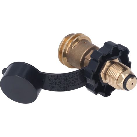 Adaptateur réservoir gaz laiton pour bouteille propane, raccord noir POL vers QCC1 Type 1, convertisseur de bouteille (1/5)