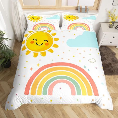 Housse de Couette 200x200cm Enfants Parure de Lit pour garçons Filles Ensemble de Literie Chambre décor 3 pièces (1/5)