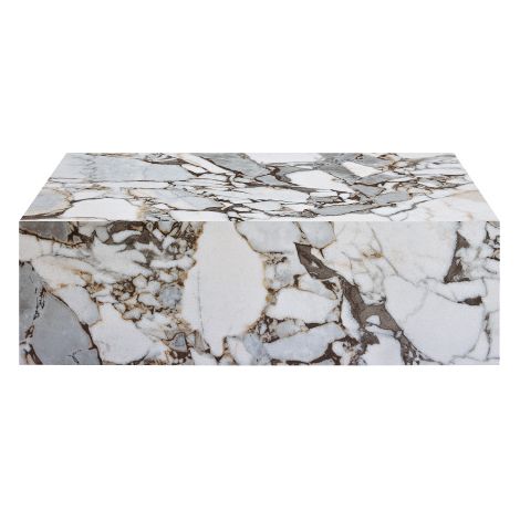 Table basse imitation marbre blanc 90×50×30cm,style nordique sans montage