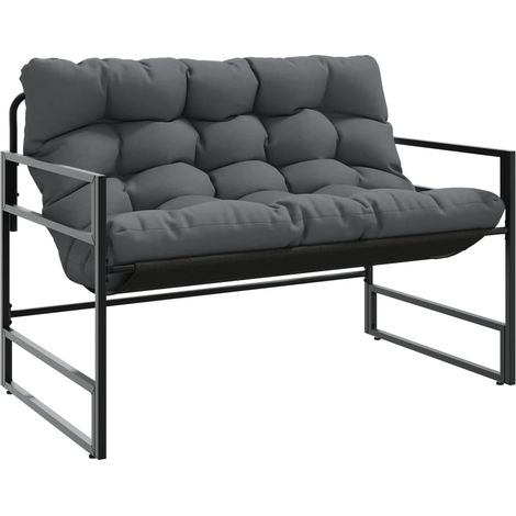 Banc de jardin,Banquette de jardin,Chaise avec coussin anthracite 113 cm acier CFW72883 (1/5)
