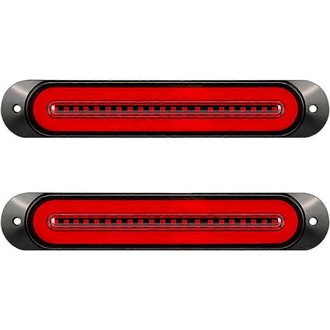 Lot de 2 feux arrière 12V/24V pour voiture, 68 LED, clignotants, feux de freinage, feux de position, pour remorque, camion, camping-car, SUV, UTV (1/5)