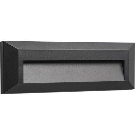 HILL Aplique Exterior Marcaje Negro 3.5W IP65 Temperatura de color: Blanco cálido 3000K