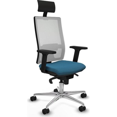 Piqueras y Crespo 2D086N1 Chaise de bureau bleu sarcelle (1/3)