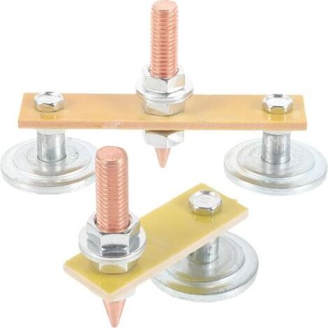Pinces de Masse de Soudage Magnétiques 2 Pièces, Fer Plaqué Haute Résistance, Fixation Forte pour Mise à la Terre, Accessoires Professionnels pour Poste à Souder, Outil de Soudage
