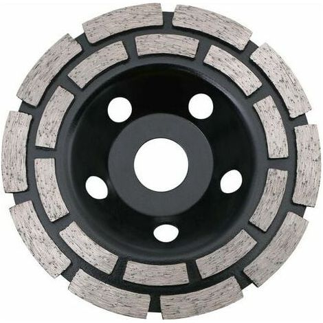 Disque Diamant Béton 125mm, Meule Abrasive Double Rangée 22,2mm, Lame Diamantée Universelle pour Ponçage Pierre, Granit, Mortier, Maçonnerie, Usage Polyvalent (1/5)