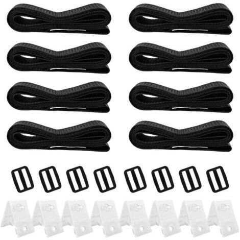 Sangles de Maintien,Accessoires Enrouleur de Couverture Solaire Jeu de Roues de Parasol Sangles de Serrage de Couverture de Piscine, pour couvertures de bâches de Piscine-8pcs (1/4)