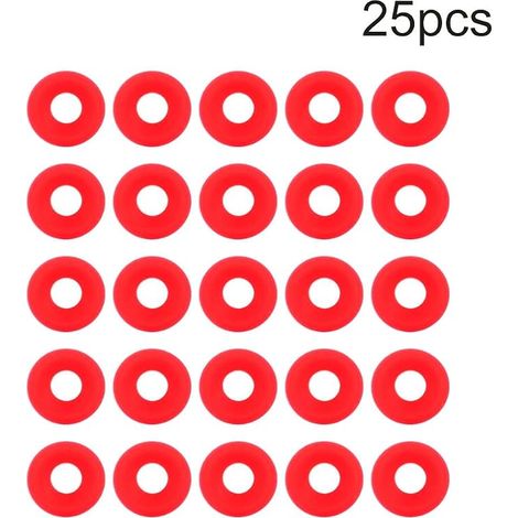 25 Stück Silikondichtungen, rote Silikondichtungen für Bügelverschlussflaschen, selbstgebraute Bierflaschen, Limonadenflaschen, rot (1/5)