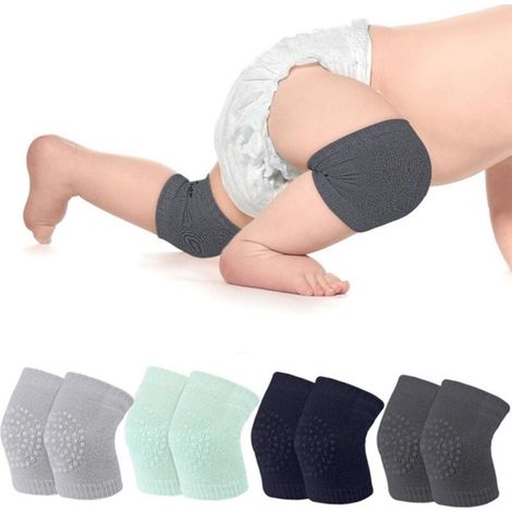 Des genouillères,4 Paires de Bébé à marcher à quatre Pattes, Genouillères,Anti-Dérapant Élastique Bébé Genouillères avec Gummipunkte pour 0-24 Mois, les Garçons et les Filles (1/5)
