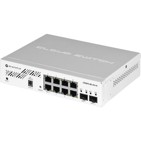 Schalter für das Büronetz Mikrotik CSS610-8G-2S+IN RJ45 (1/5)