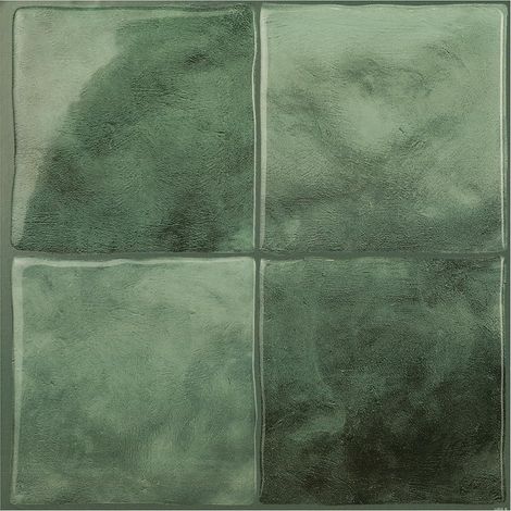Credence Adhesive pour Cuisine - Zellige Vert, Carrelage Adhesif Mural salle de bain 3D, 5 Stickers Muraux (22.86x22.86 cm), Autocollant Carreaux Adhesif fabriqué au Canada, facile à poser (1/5)