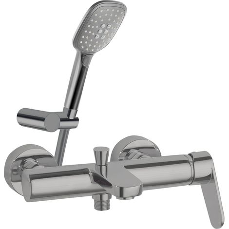 Mitigeur bain-douche avec ensemble de douche ALEXIA Q3 Nickel Brossé - 360501Q3NC (1/2)