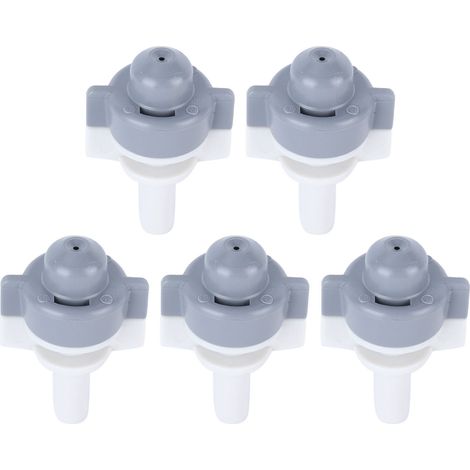 Lot de 5 têtes d'arrosage pour jardinage, buses d'atomisation durables pour l'irrigation, pelouse et jardin (gris) (1/5)