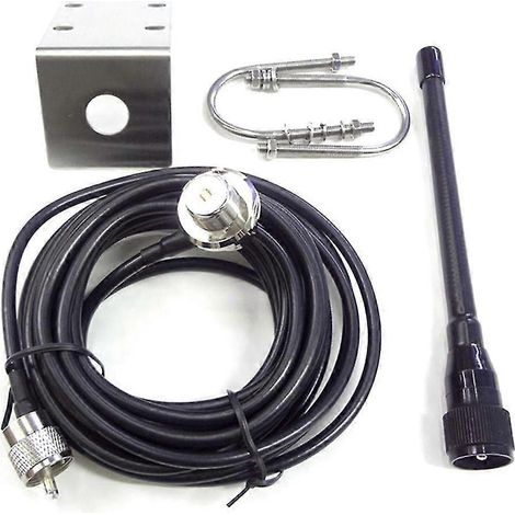Antenne VHF marine 156-163 MHz, étanche, en caoutchouc, avec câble RG-58 de 5 m pour bateau, voilier ou yacht. (1/5)