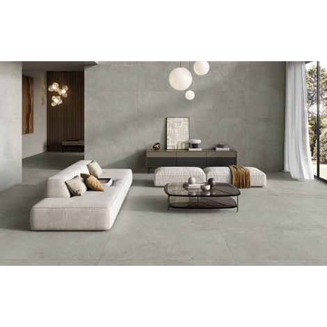 Poitiers – Baldosa porcelánica efecto cemento · interior y exterior - Calcita - 75x150 cm - Palet completo (1/5)