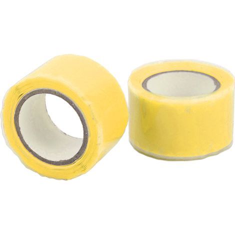Self-fusing silicone adhesive strips, 2 pieces, waterproof insulation tape for repairing yellow water pipes (1/5)