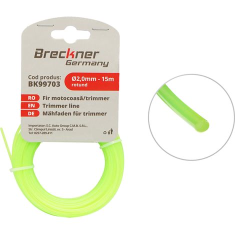 Filo tondo per decespugliatore 2 mm x 15 m Breckner Germany (1/3)