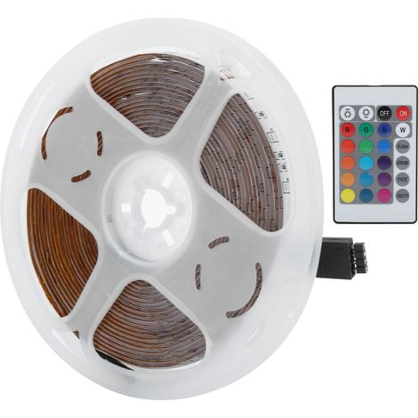 Bande LED 5 m, 60 LED/m RGB2835SMD, éclairage LED souple, alimentation DC12V (1/5)