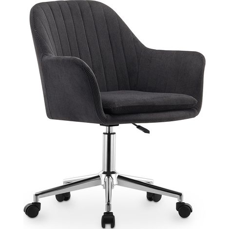 Chaise de bureau pivotante avec accoudoirs - Lumby Gris foncé