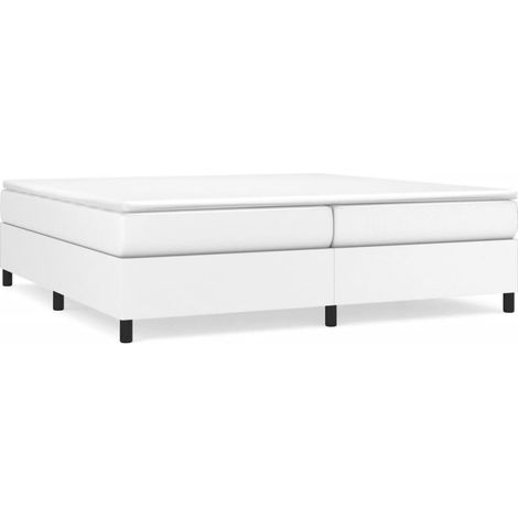 Maison Exclusive - Struttura Letto a Rete a Molle Bianco 200x200 cm in Similpelle