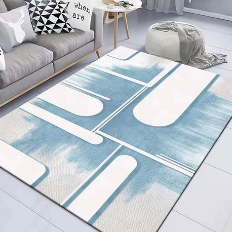Tapis D Intérieur - Tapis Abstrait À Motif Géométrique - Fibre Microfibre Moyenne Pile - Dos En Polypropylène Anti-dérapant - Lavable En Machine - 80 x 160 cm (1/5)