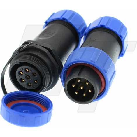 Waterproof 7 Pin Aviation Quick Disconnect Male Female Connector for LED Lighting/Wedding/Lighting (1/5)