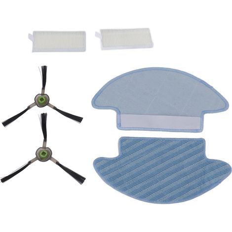 Lot de 2 brosses latérales + filtre lavable réutilisable pour aspirateur M210, M210S, M210B, M213, balai électrique efficace, accessoires de remplacement durables (1/5)