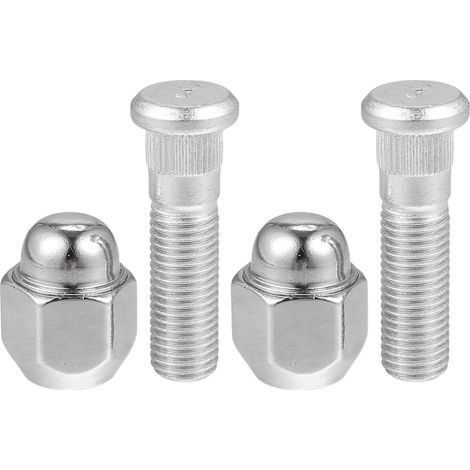 Lot de 2 Goujons et Écrous de Roue M12x1.5 - Longueur 50 mm, Hex 21 mm, Références 52950-14140 / 52950-M1000 pour Hyundai et Kia (1/5)