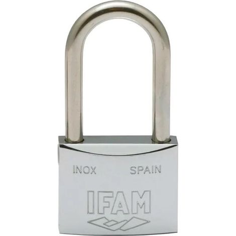 Vorhängeschloss ifam Edelstahl korrosionsbeständig 40 mm Chrom 2 Schlüssel