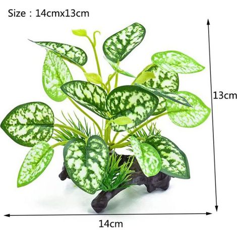 Herbe sous-marine artificielle pour Aquarium,Simulation de décoration,arrière-plan pour plantes,accessoires pour maison-14cmx13cm 04